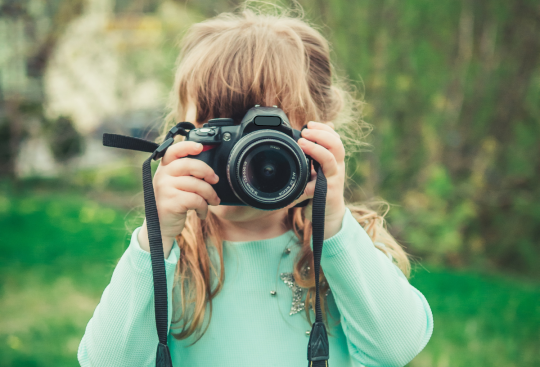 Fotografieren lernen für Kinder für ein Frühlings Album